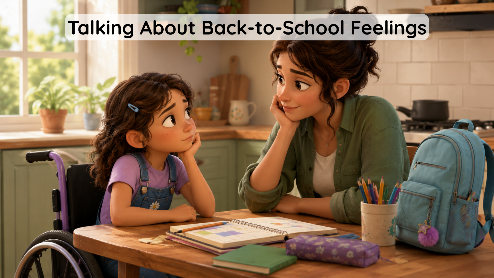 Talking About Back-to-School Feelings Mom and Child